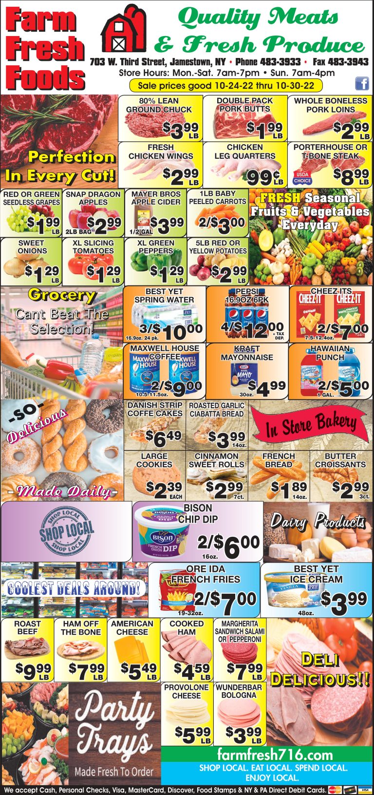 AD 10/24/2022 Farm Fresh Foods Grocery Store & Fresh Meat Jamestown